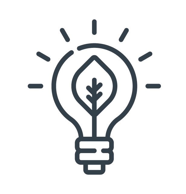 Lightbulb with plant inside Icon